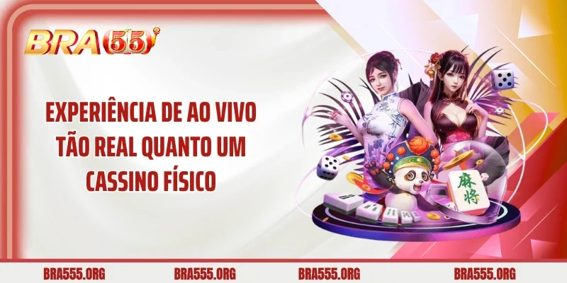 Experiência de Ao vivo tão real quanto um cassino físico